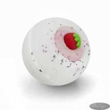 Десерт-шарик для ванн комбинированный ЗЕМЛЯНИКА, 140гр (Берегиня)