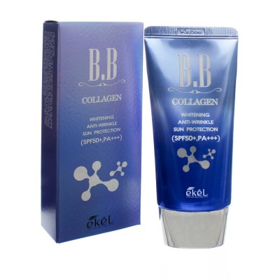 ВВ крем с коллагеном Солнцезащитный BB Cream Collagen Whitening Anti-Wrinkle Sun Protection, SPF50+ PA+++, 50 мл