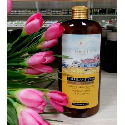 Био-шампунь La vie est belle с цветочными водами лаванды, розы и календулы, 250 мл (L`Cosmetics)