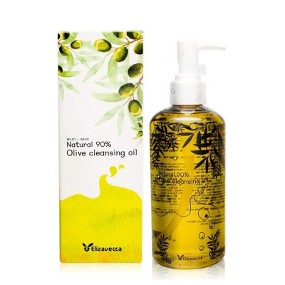 Гидрофильное масло с натуральным маслом оливы ELIZAVECCA Natural 90% Olive Cleansing Oil, 300 мл