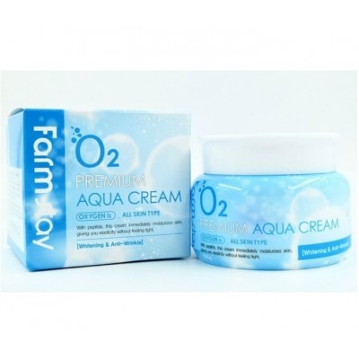 Кислородный крем с пептидами O2 Premium Aqua Cream, 100 г  (FarmStay) Корея