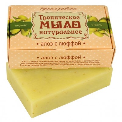 Натуральное Крымское мыло "Алоэ с люффой" (Мануфактура Дом Природы) 