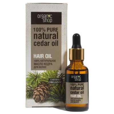 Натуральное масло кедра для волос, 30 мл (Organic Shop) 