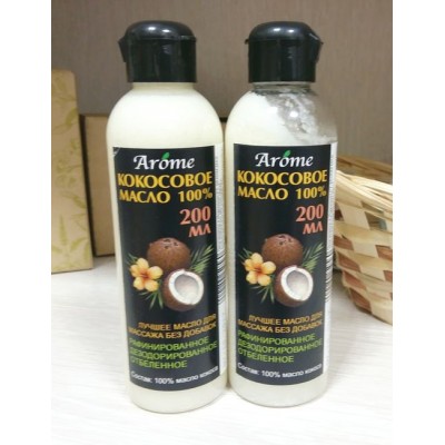 Натуральное кокосовое масло для массажа AROME, 200 мл