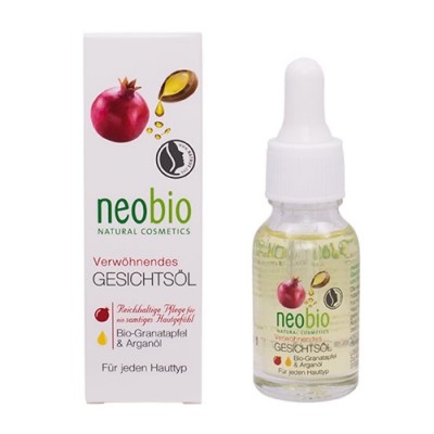 Насыщенное масло для лица с био-гранатом и аргановым маслом NeoBio, 15 мл