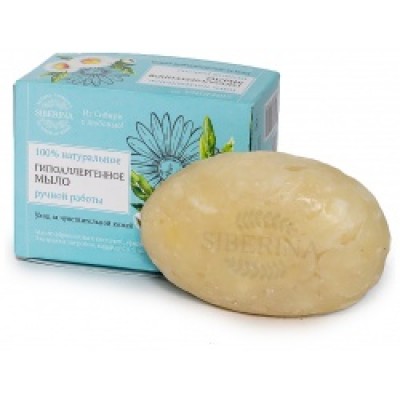 Натуральное мыло  "Гипоаллергенное" для чувствительной и детской кожи Siberina, 90 г