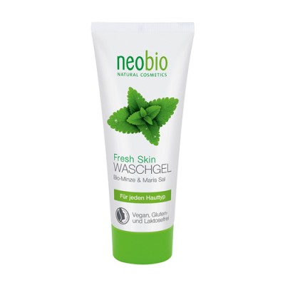 Очищающий гель "Fresh Skin" NeoBio с био-мятой и морской солью, 100 мл