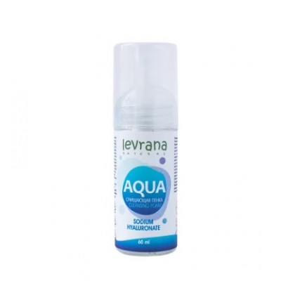 Пенка для умывания "Aqua" с гиалуроновой кислотой МИНИ, 60 мл (Levrana)