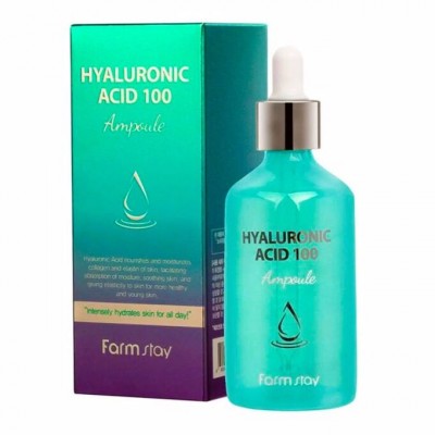 Сыворотка с гиалуроновой кислотой Hyaluronic Acid 100 Ampoule, 100 мл (FarmStay) Корея