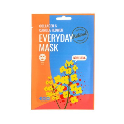 Маска тканевая с коллагеном и цветком канолы (питание) Collagen & Canola Flower Everyday Mask (Dearboo) Корея