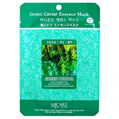 Маска тканевая освежающая с экстрактом зеленой икры (MJ Care) Корея