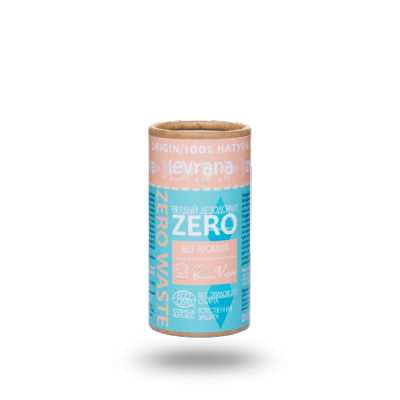 Натуральный твердый дезодорант ZERO без аромата, 75 г (Levrana)