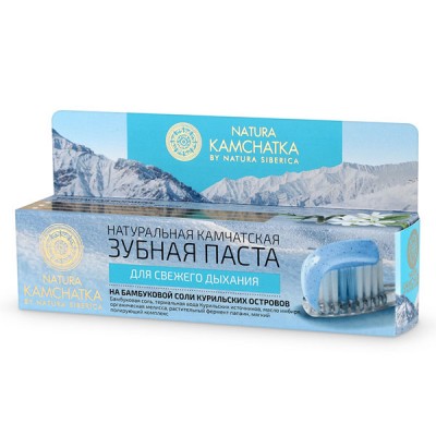 Зубная паста «Для свежего дыхания» Natura Kamchatka на бамбуковой соли курильских островов, 100 г